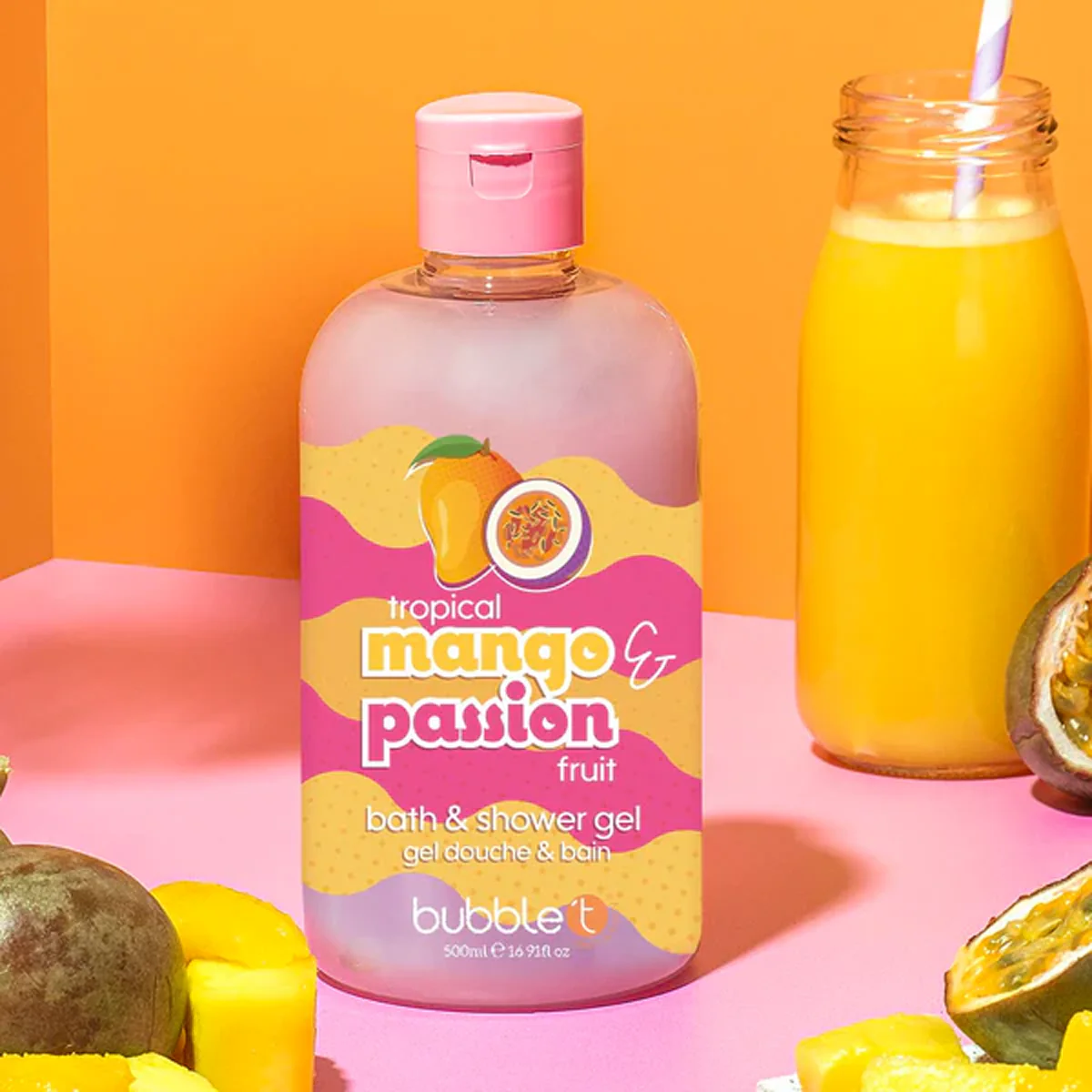 Bath & Shower gel (500ml) in mango & passionfruit - BT1001MPF شاور جل المانجو والباشن فروت - Image 2