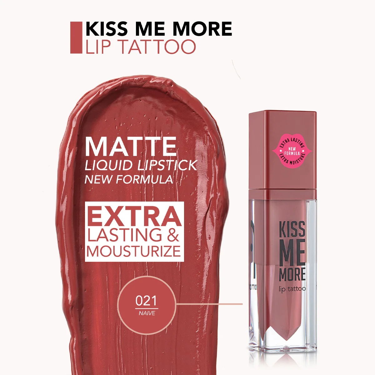 Kiss Me More Lip Tattoo – New فلورمار أحمر شفاه سائل - Image 11