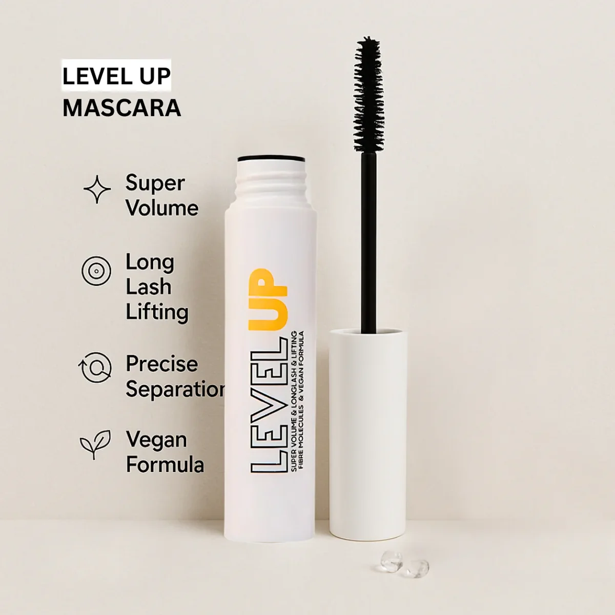 PIERRE CARDIN - Level Up Mascara Super Volume & Long Lash Lifting ماسكارا لرفع وتكثيف الرموش (البيضاء) - Image 4