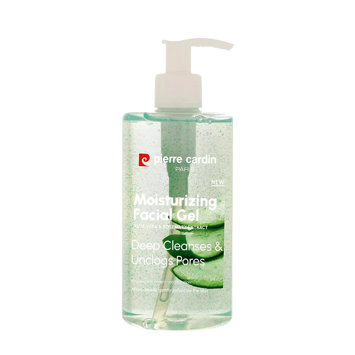 PIERRE CARDIN - MOISTURIZING FACIAL GEL غسول للبشرة مع الصبار وإكليل الجبل (350مل)