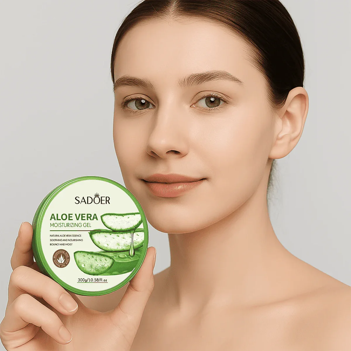 SADOER Aloe Vera Gel 300g Moisturizing جل الصبار مرطب للعناية بالبشرة - Image 2