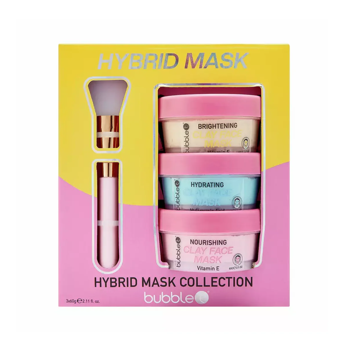 Hybrid Mask Collection (3x60g) - SK1002 مجموعة ماسكات الطين للوجه 3 منتجات - Image 2