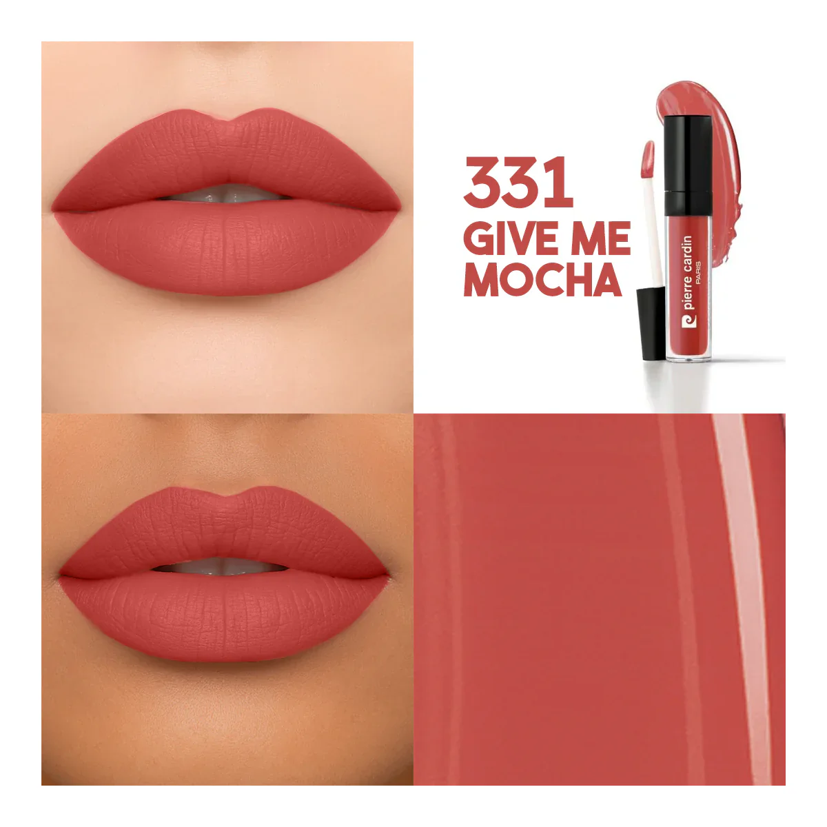 PIERRE CARDIN - Stay Long Lip Color Kiss Proof Lipstick 331 أحمر شفاه من بيير كاردان